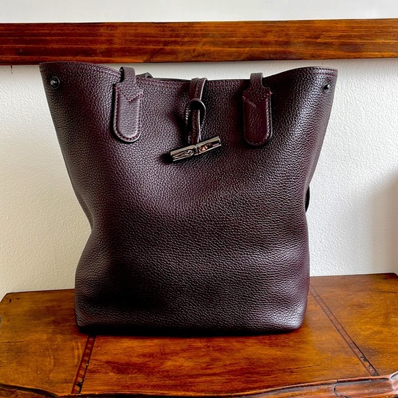 LONGCHAMP Rousseau North South Tote in Aubergine - Picture 3 of 8